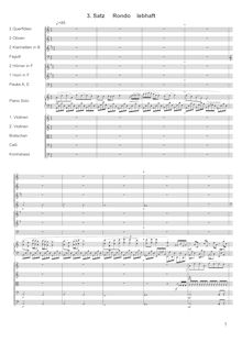 Partition , Rondo. Lebhaft, Piano concerto no. 1, a minor, Laumer, Simon Benjamin
