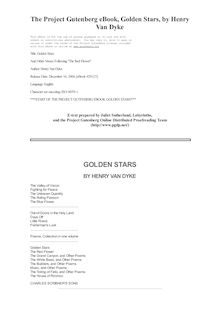 Golden Stars - And Other Verses Following "The Red Flower"