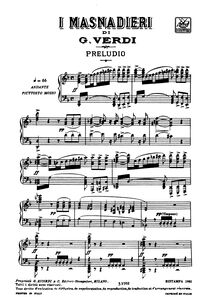 Partition complète, I masnadieri, Melodramma in quattro atti, Verdi, Giuseppe