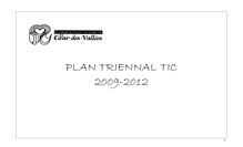 PLAN TRIENNAL TIC 2009-2012