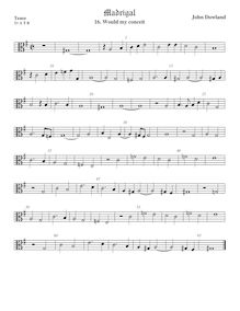 Partition Tenor2 viole de gambe, alto clef, Selected travaux, Dowland, John par John Dowland