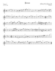 Partition ténor viole de gambe 1, octave aigu clef, Pavan à 5 No.9
