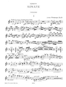 Partition de violon, violon Sonata, D minor, Windsperger, Lothar
