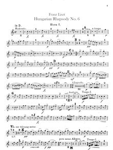 Partition cor 1, 2, 3, 4 (D, F), Hungarian Rhapsody No.9, Pesther Carneval / Le carnaval de Pesth