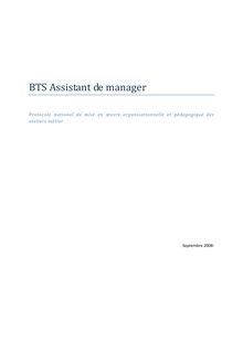 BTS Assistant de manager