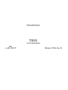 Partition de violoncelle, Piano Trio en un mouvement, Op.32
