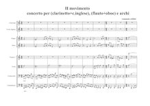 Partition Mvt. II, Concerto per clarinetto + corno inglese flauto + hautbois e orchestre d archi