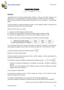 Exercices sur la fonction logarithme décimaldocument pdf