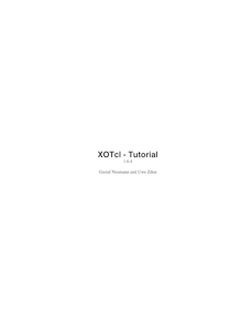 XOTcl - Tutorial