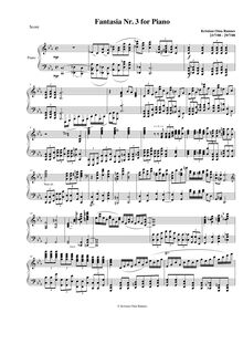Partition complète, Fantasia No.3 pour Piano, Oma Rønnes, Kristian