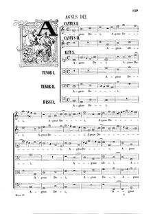 Partition Agnus Dei 1 & 2 (monochrome), Missa  Assumpta est Maria 