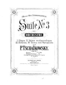 Partition complète,  No.3, Tchaikovsky, Pyotr