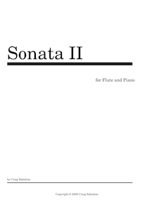 Partition flûte et partition de piano, flûte , partie, Sonata pour flûte et Piano II