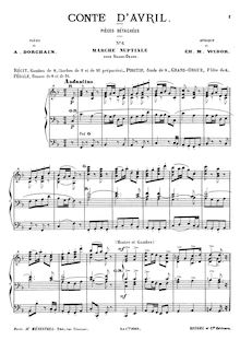 Partition complète, Conte d Avril (), Op.64, Widor, Charles-Marie