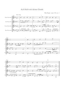 Partition complète (SATB enregistrements, transposed to F major), Dreissig kleine Choralvorspiele zu den gebräuchlichsten Chorälen
