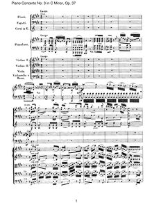 Partition , Largo, Piano Concerto No.3, C Minor, Beethoven, Ludwig van par Ludwig van Beethoven