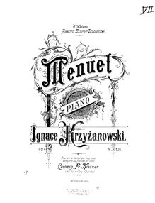 Partition complète, Menuet, Op.48, Krzyżanowski, Ignacy