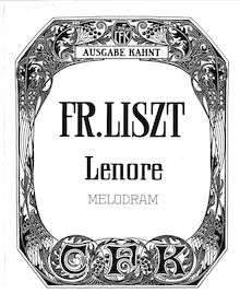 Partition complète, Lenore, Der Bräutigam, Liszt, Franz