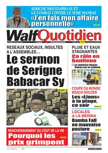 Walf Quotidien n°8820 - du Vendredi 20 août 2021