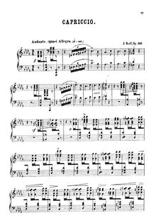 Partition complète, Capriccio, Op.197, Raff, Joachim