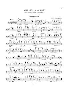 Partition de violoncelle, Serse, Xerxes, Handel, George Frideric par George Frideric Handel