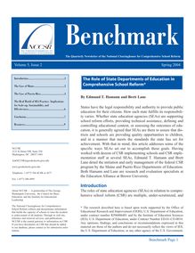 NCCSR Benchmark Spring 2004 - The Role of State Departments of  Education in Comprehensive School Reform