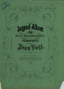 Partition Cover Page (color), Jugend-Album, 15 kurze characterstücke für Pianoforte