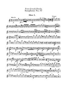 Partition hautbois 1, 2, Symphony No.97 en C major, Sinfonia No.97