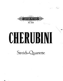 Partition violon 1, corde quatuor No.1, Cherubini, Luigi