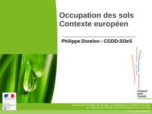 Occupation des sols Contexte européen