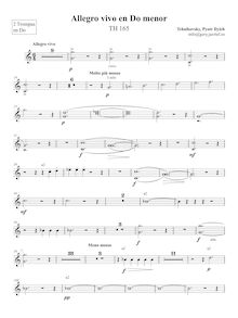 Partition cor 1/2 (en C), Allegro vivo, C minor, Tchaikovsky, Pyotr