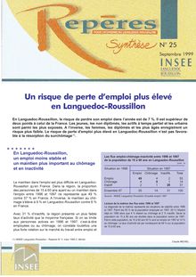 Un risque de perte d'emploi plus élevé en Languedoc-Roussillon