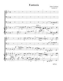 Partition Fantasia VdGS No. 25- partition complète, fantaisies et Pavin pour 3 violes de gambe et orgue