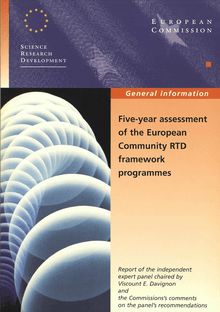 Five-year assessment of the European Community RTD framework programmes