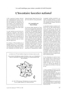 L Inventaire forestier national : un outil statistique pour mieux connaître la forêt française - Numéro 85-86 - juin 1998
