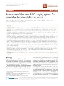 Evaluation of the new AJCC staging system for resectable hepatocellular carcinoma