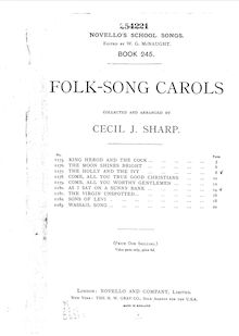 Partition complète, Folk-song chants, Folk Songs, English