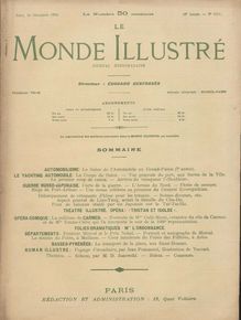LE MONDE ILLUSTRE  N° 2490 du 17 décembre 1904