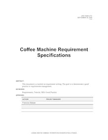 SRS Coffee Machine Tutorial