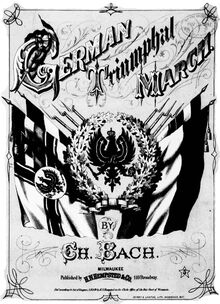 Partition complète, German Triumphal March, B flat major, Bach, Christoph