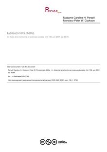 Pensionnats d élite  - article ; n°1 ; vol.138, pg 56-65