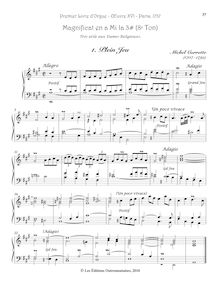 Partition , Plein Jeu, Premier Livre d’Orgue, Op.16, Corrette, Michel