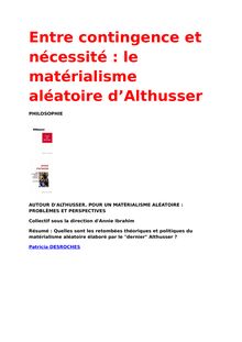 Althusser et Rousseau : le cours de 1972 / PAGE ALTHUSSER SUR FACEBOOK