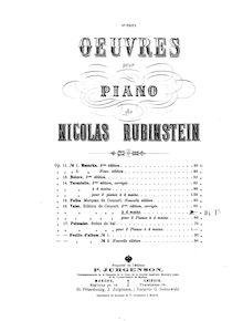 Partition complète, 3 Morceaux, Rubinstein, Anton