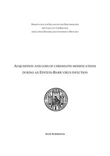 Acquisition and loss of chromatin modifications during an Epstein-Barr Virus infection [Elektronische Ressource] / Anne Schmeinck. Betreuer: Dirk Eick