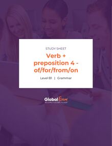 Verb + preposition 4 - of/for/from/on