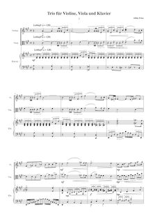 Partition , Lebhaft, partition complète, Piano Trio No.1, Klaviertrio Nr.1 in A-Dur