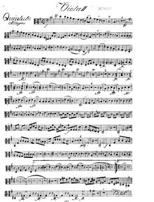 Partition viole de gambe 2, flûte quintette, E minor, Krommer, Franz