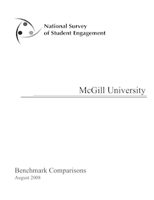 NSSE08 Benchmark Comparisons Report (McGill)