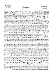 Partition Cantus , partie (monochrome), Missa brevis quatuor vocum